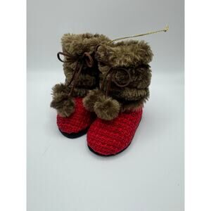 Christmas red boots Ornament